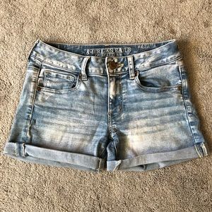 American Eagle faded jean shorts